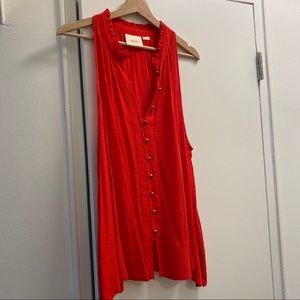 ANTHROPOLOGIE Red Blouse